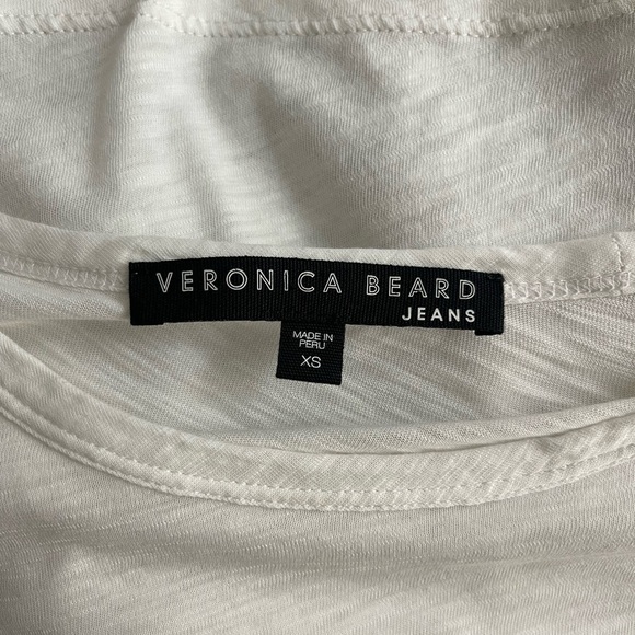 Veronica Beard White Puff Sleeve Smocked Top Size XS - Picture 6 of 9